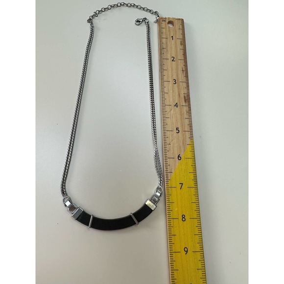 Keep Collective Necklace with double chain and leather - Picture 3 of 4